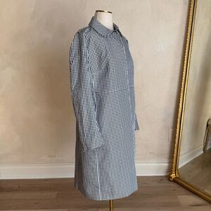 Women's Ann Klein Black and White Plaid Rain Coat‎ size L